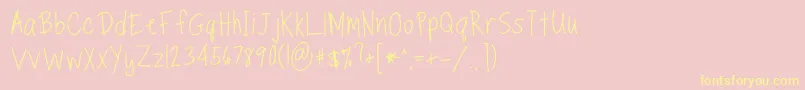 TippytoesRegular Font – Yellow Fonts on Pink Background