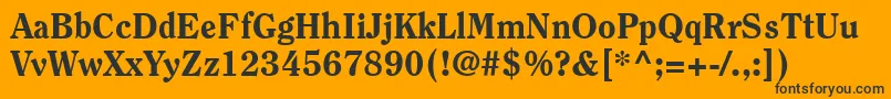 ItcClearfaceLtHeavy Font – Black Fonts on Orange Background