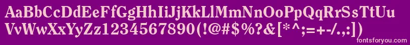 ItcClearfaceLtHeavy Font – Pink Fonts on Purple Background