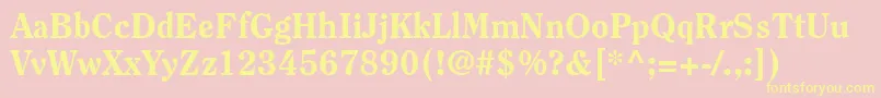 ItcClearfaceLtHeavy Font – Yellow Fonts on Pink Background