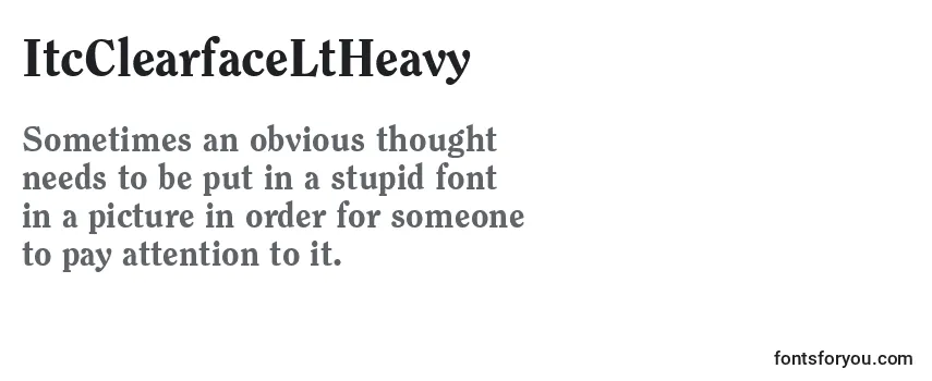 ItcClearfaceLtHeavy Font