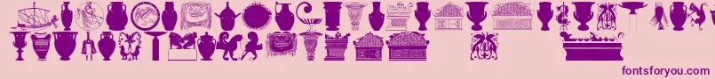 More about Greekart Font Greekart Font – Purple Fonts on Pink Background