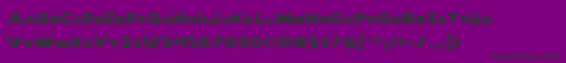 フォントQuartermain – 紫の背景に黒い文字