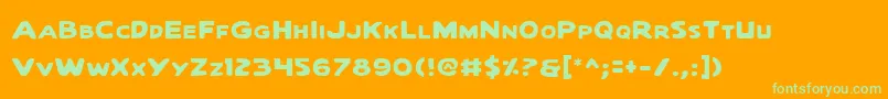 More about Quartermain Font Quartermain Font – Green Fonts on Orange Background