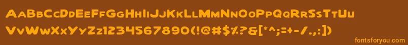 Quartermain Font – Orange Fonts on Brown Background