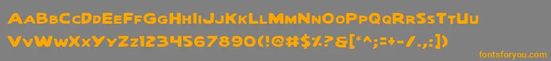 Quartermain Font – Orange Fonts on Gray Background