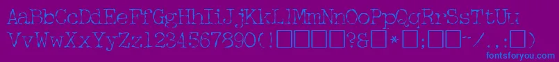 FifthcopysskRegular Font – Blue Fonts on Purple Background