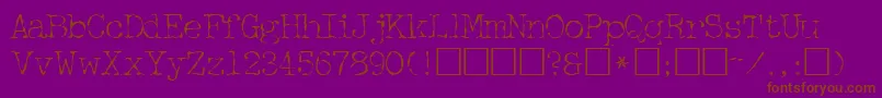 FifthcopysskRegular Font – Brown Fonts on Purple Background