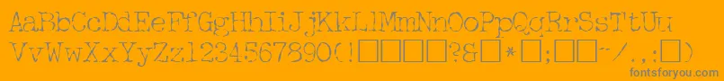 FifthcopysskRegular-Schriftart – Graue Schriften auf orangefarbenem Hintergrund