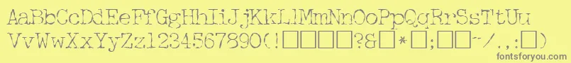 FifthcopysskRegular Font – Gray Fonts on Yellow Background