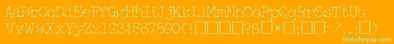 FifthcopysskRegular Font – Green Fonts on Orange Background