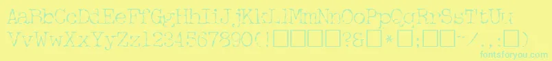 FifthcopysskRegular-Schriftart – Grüne Schriften auf gelbem Hintergrund