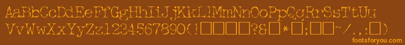 FifthcopysskRegular Font – Orange Fonts on Brown Background