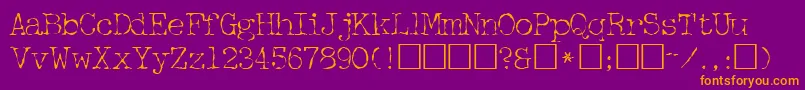 FifthcopysskRegular Font – Orange Fonts on Purple Background