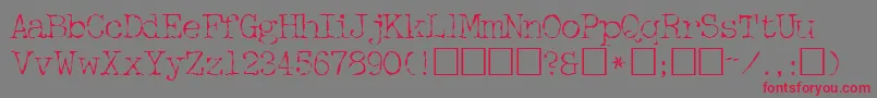 Шрифт FifthcopysskRegular – красные шрифты на сером фоне
