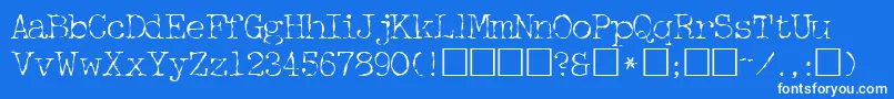 fuente FifthcopysskRegular – Fuentes Blancas Sobre Fondo Azul