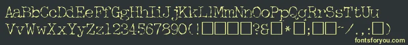 FifthcopysskRegular Font – Yellow Fonts on Black Background