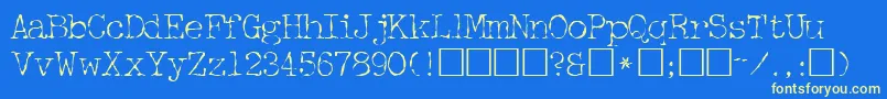 FifthcopysskRegular Font – Yellow Fonts on Blue Background