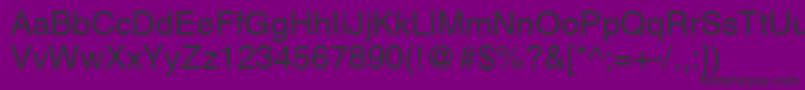 Fonte AghlvN – fontes pretas em um fundo violeta