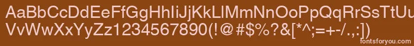 AghlvN Font – Pink Fonts on Brown Background