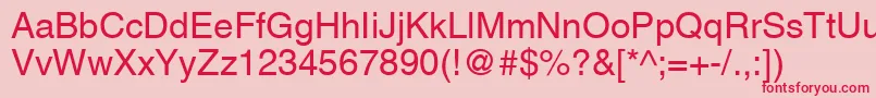 Шрифт AghlvN – красные шрифты на розовом фоне