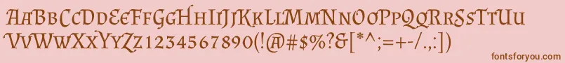 AlmendrascRegular Font – Brown Fonts on Pink Background