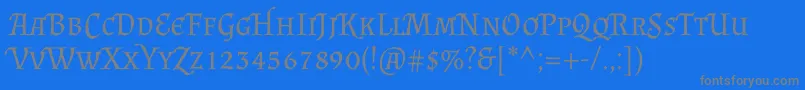 AlmendrascRegular Font – Gray Fonts on Blue Background