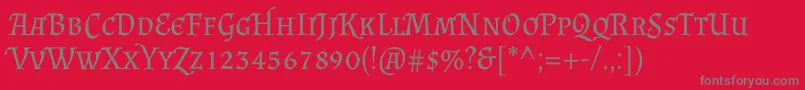 AlmendrascRegular Font – Gray Fonts on Red Background
