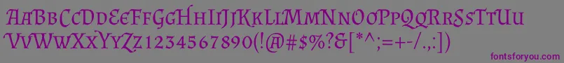 AlmendrascRegular Font – Purple Fonts on Gray Background