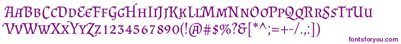AlmendrascRegular Font – Purple Fonts on White Background