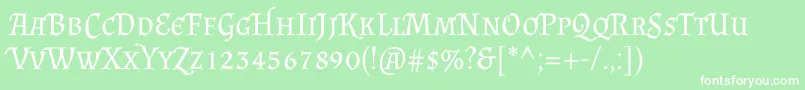 AlmendrascRegular Font – White Fonts on Green Background