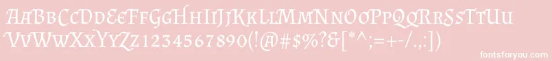 AlmendrascRegular Font – White Fonts on Pink Background