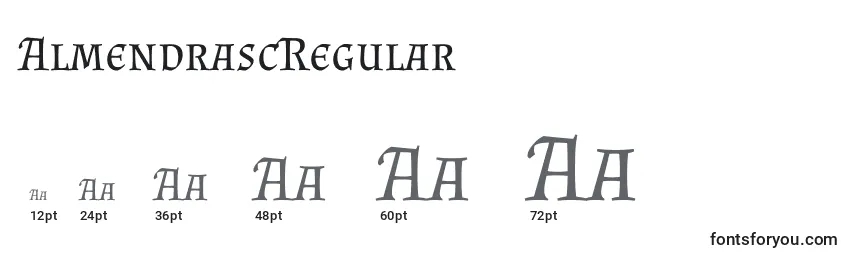 Размеры шрифта AlmendrascRegular