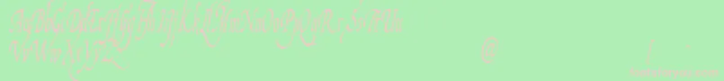 FiorenzaIi Font – Pink Fonts on Green Background