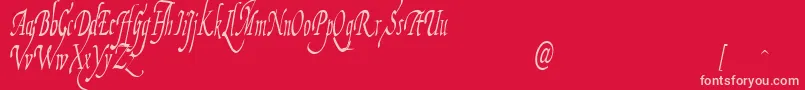 FiorenzaIi Font – Pink Fonts on Red Background