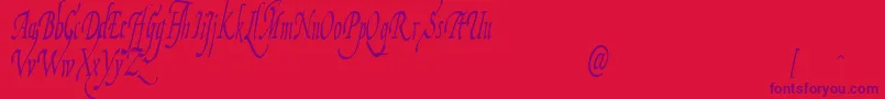 fuente FiorenzaIi – Fuentes Moradas Sobre Fondo Rojo