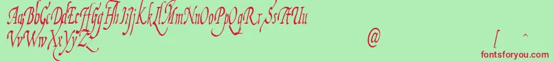 FiorenzaIi Font – Red Fonts on Green Background