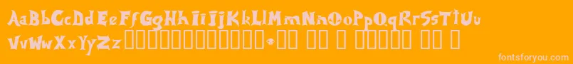 Spawned ffy Font – Pink Fonts on Orange Background