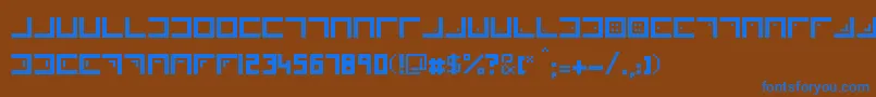Xenois Font – Blue Fonts on Brown Background