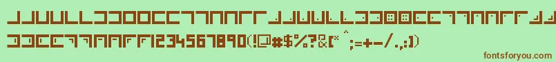Xenois Font – Brown Fonts on Green Background