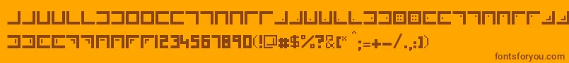 Xenois Font – Brown Fonts on Orange Background
