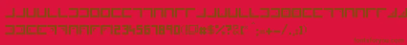 Xenois Font – Brown Fonts on Red Background