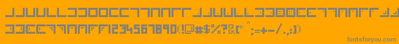 フォントXenois – オレンジの背景に灰色の文字