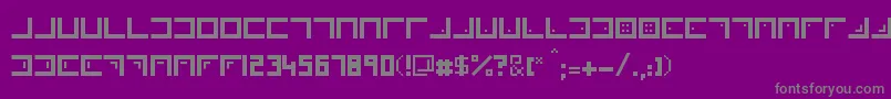 Xenois Font – Gray Fonts on Purple Background