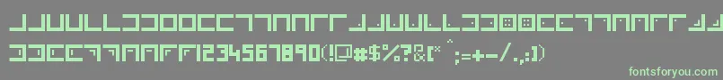 Xenois Font – Green Fonts on Gray Background