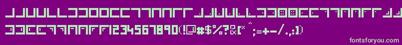Xenois Font – Green Fonts on Purple Background