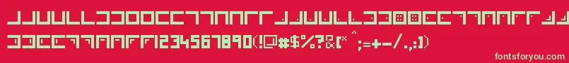 Xenois Font – Green Fonts on Red Background