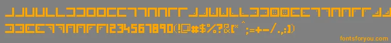 Xenois Font – Orange Fonts on Gray Background