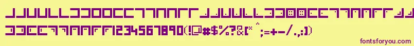 Xenois Font – Purple Fonts on Yellow Background