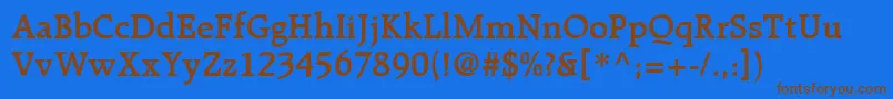 More about RecognitaBookSsiSemiBold Font RecognitaBookSsiSemiBold Font – Brown Fonts on Blue Background